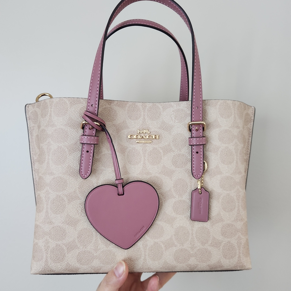 Coach Beige and Pink Women's Tote Bag